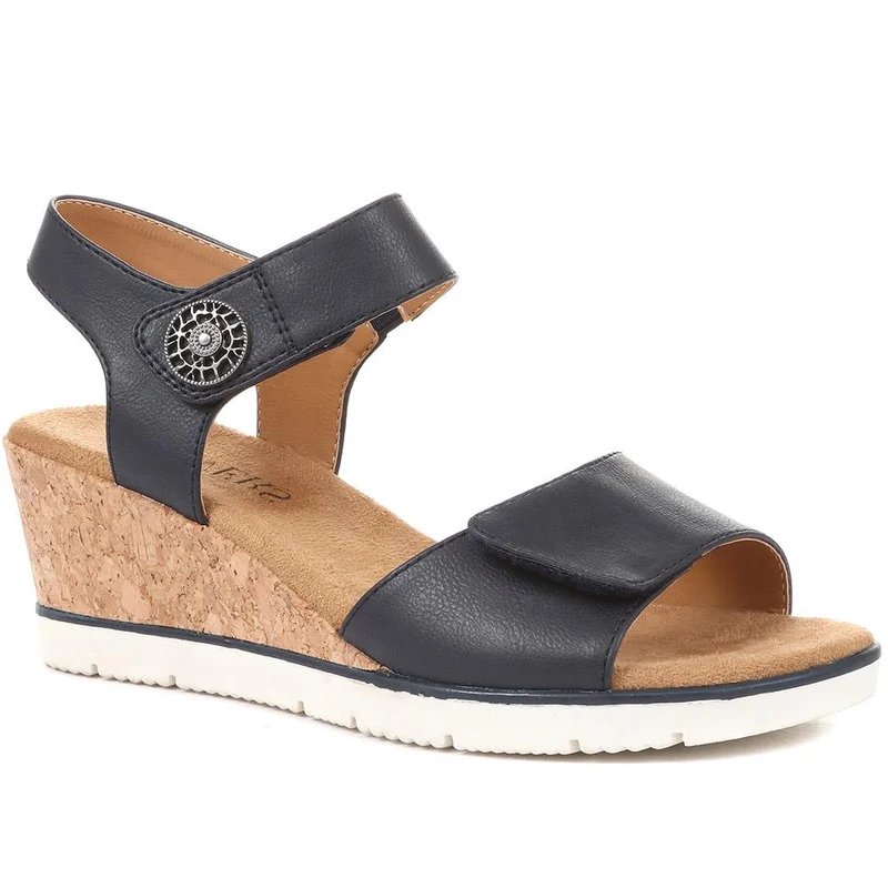 Adjustable Wedge Sandals - WBINS35160 / 321 805 - Navy