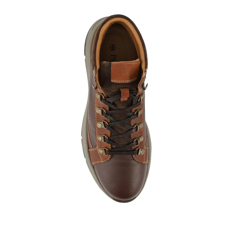 Wide Fit Leather Cushioned Sole Boots - PRFEM42013 / 328 327 - Brown