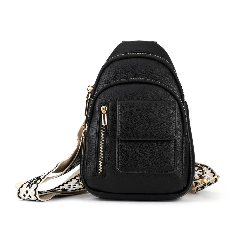 Zip-Up Mini Sling Bag - PRETT41013 / 326 884 - Black