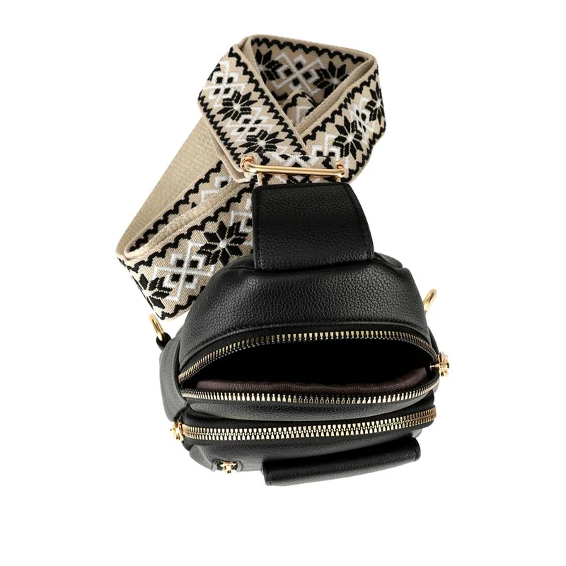 Zip-Up Mini Sling Bag - PRETT41013 / 326 884 - Black