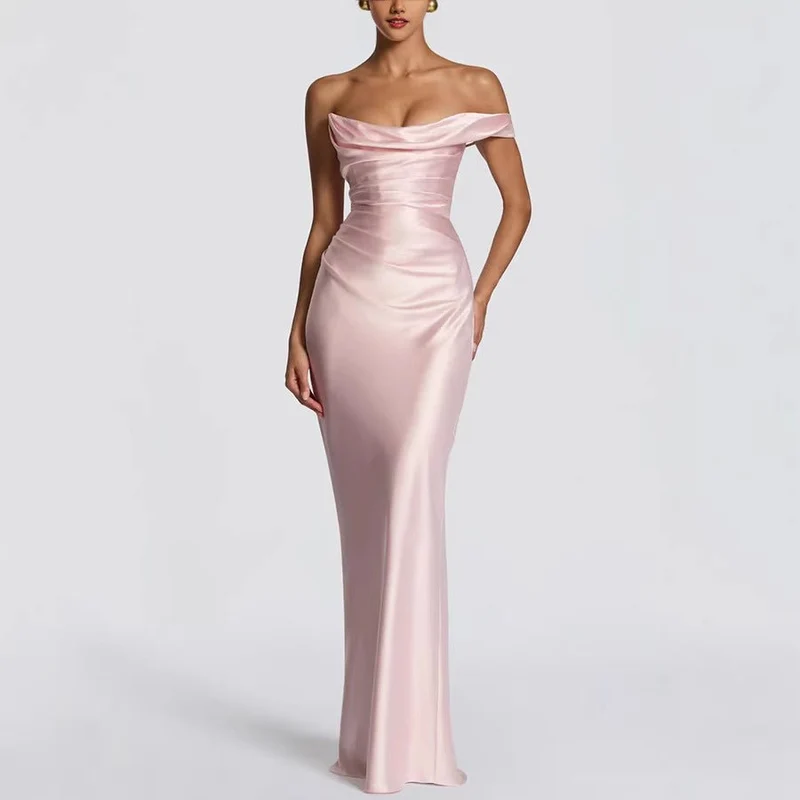 One-Shoulder Maxikleid Elegant für Hochzeitsgäste