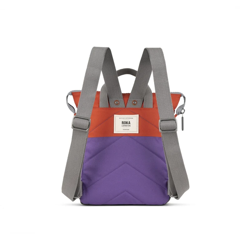 ROKA Kreativer Abfall Bantry B Imperial Purple/Rooibos Kleine Tasche aus recyceltem Canvas