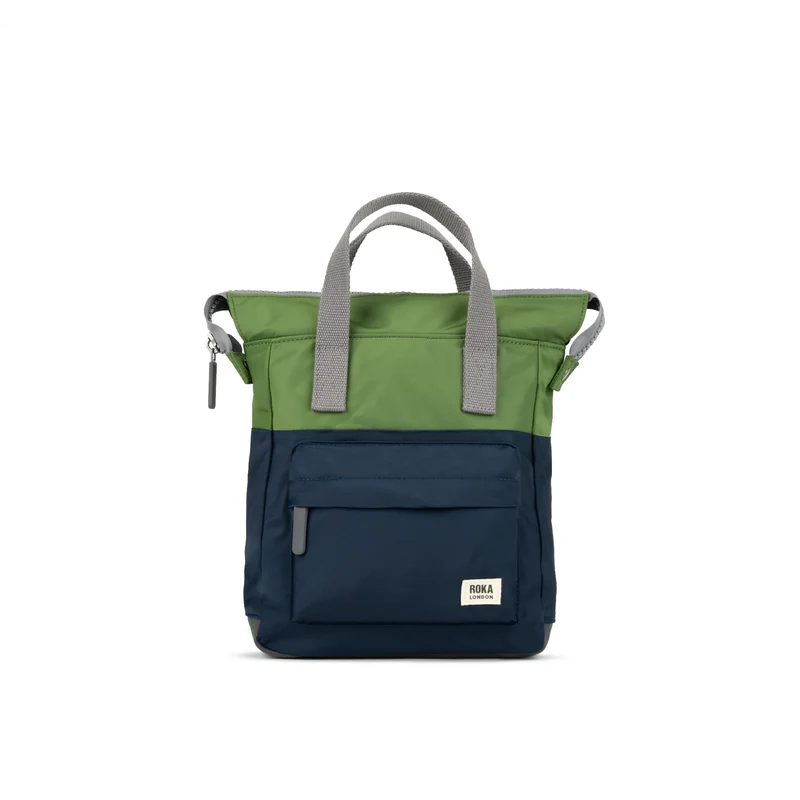 ROKA Kreativer Abfall Bantry B Midnight/Avocado Kleine Tasche aus recyceltem Nylon