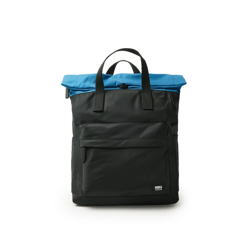 ROKA Kreativer Abfall Canfield B Black / Sea Port Medium Tasche aus recyceltem Nylon