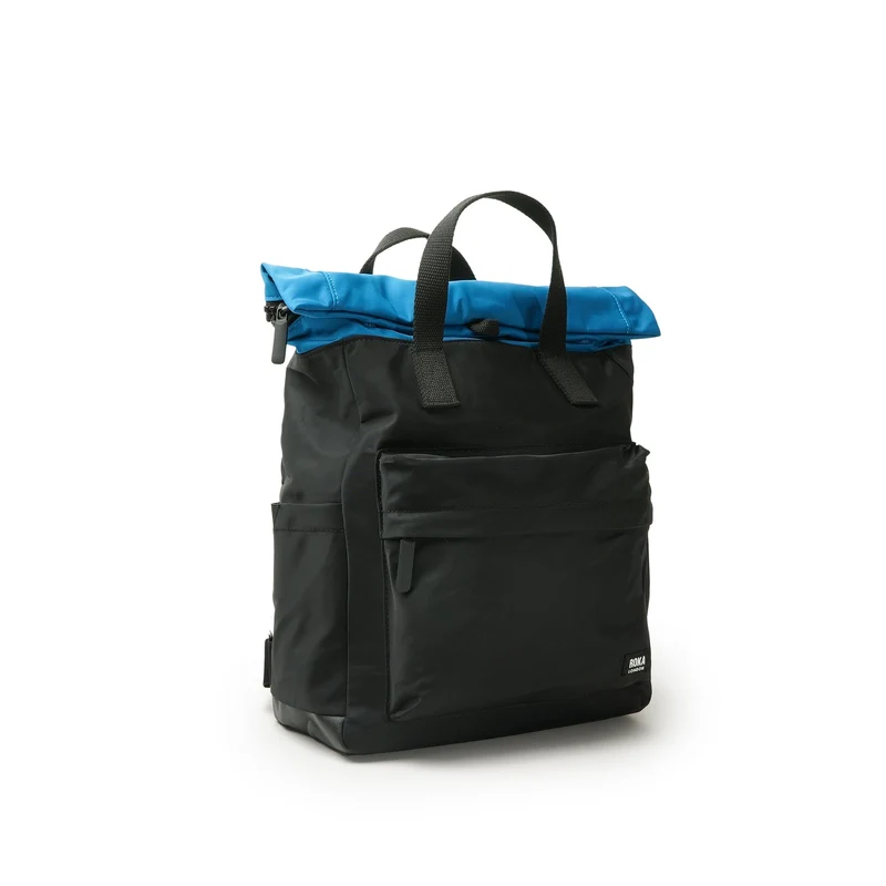 ROKA Kreativer Abfall Canfield B Black / Sea Port Medium Tasche aus recyceltem Nylon