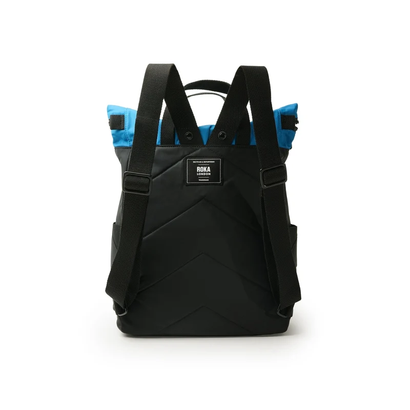 ROKA Kreativer Abfall Canfield B Black / Sea Port Medium Tasche aus recyceltem Nylon