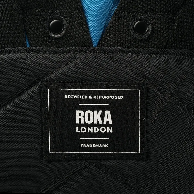 ROKA Kreativer Abfall Canfield B Black / Sea Port Medium Tasche aus recyceltem Nylon
