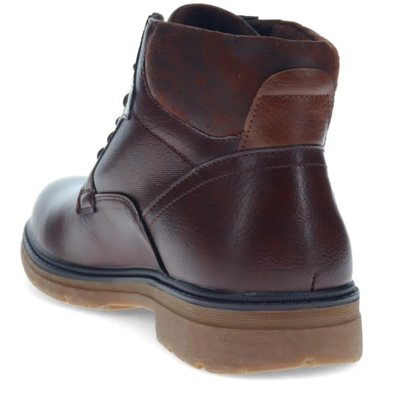 Wide Fit Lace-Up Casual Boots - XINGH40007 / 325 761 - Dark Brown