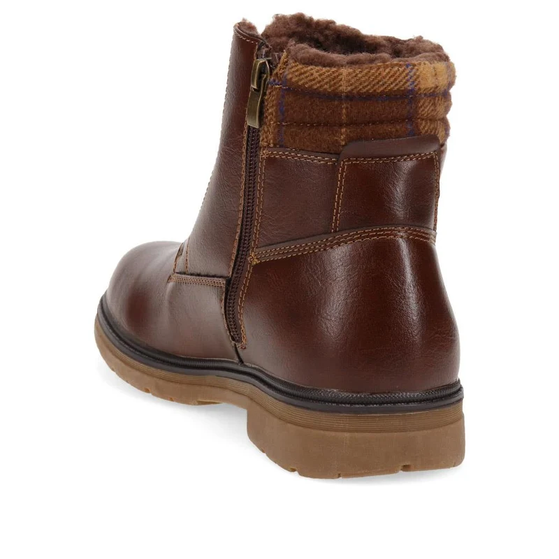 Fur Cuffed Wide Fit Boots - XINGH40009 / 325 765 - Dark Brown