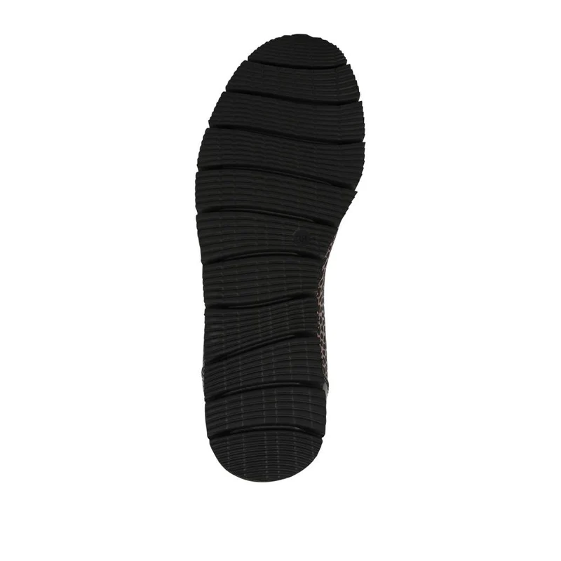 Chunky Platform Cushioned Slip On Shoes - WBINS42035 / 327 791 - Black-Pewter