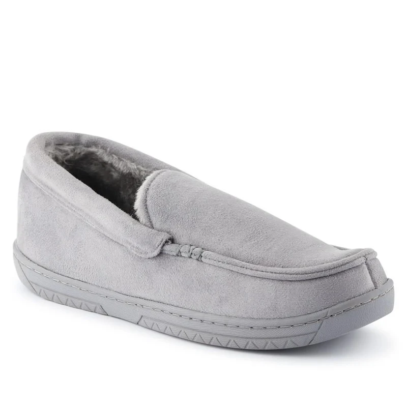 Fur-Lined Slippers - GALOP40021 / 326 305 - Grey