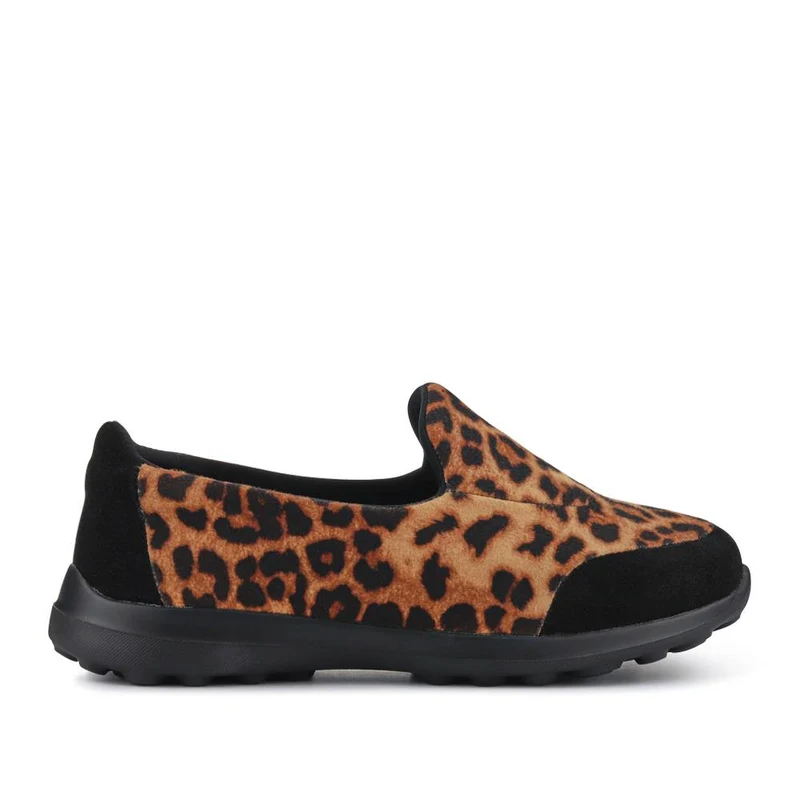 Extra-Wide Slip-On Shoes - DONYA / 326 955 - Leopard
