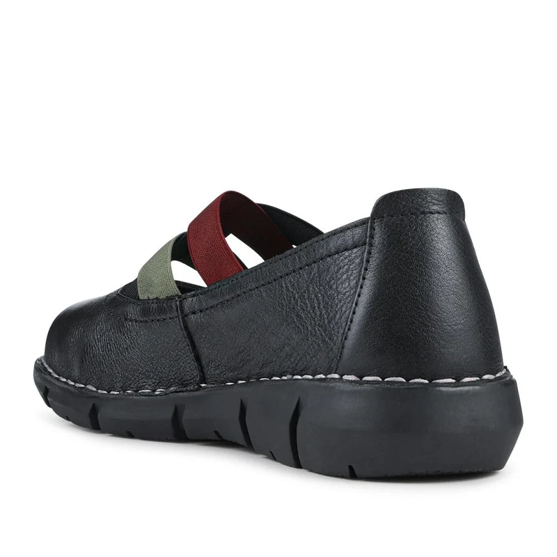 Casual Leather Mary Janes - SERVI42004 / 328 008 - Black