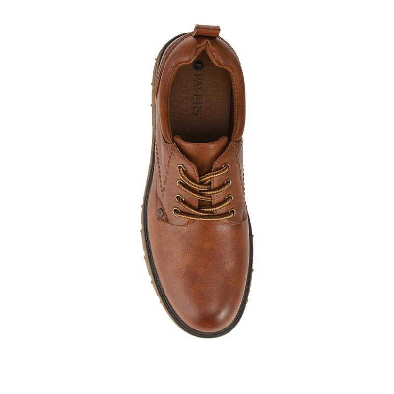 Casual Chunky Lace Up Shoes - WOIL42028 / 327 966 - Tan