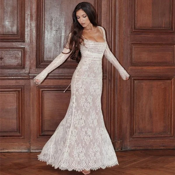 Spitzen Maxikleid Elegant