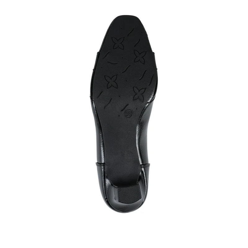 Smart Kitten Heel Court Shoes - WBINS42091 / 328 235 - Black Patent