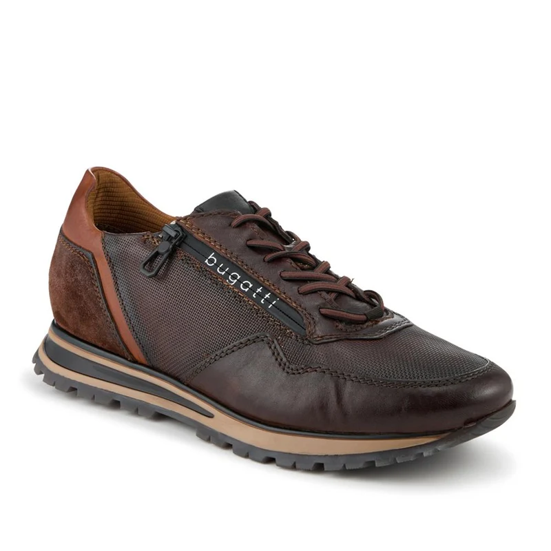 Bugatti Zip Fasten Leather Trainers - BUG42510 / 328 320