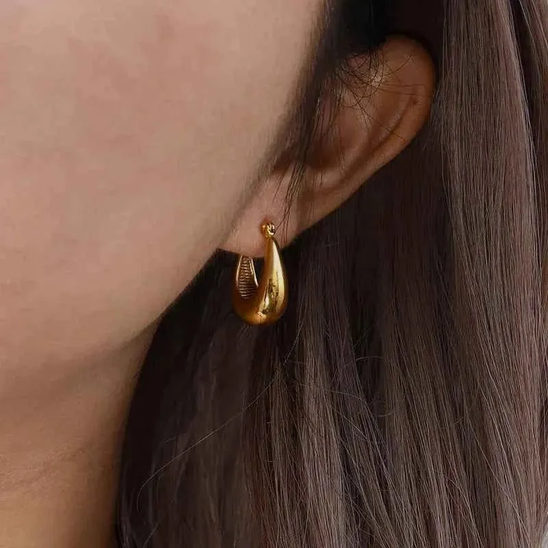Ohrringe Tropfen Gold