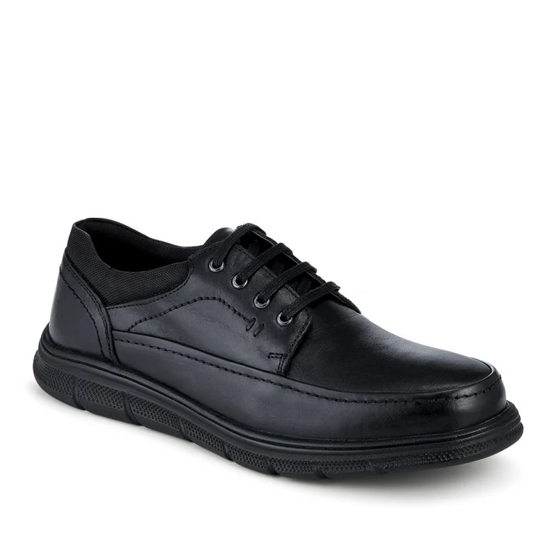 Casual Lightweight Lace Up Shoes - TEJ42001 / 328 342 - Black