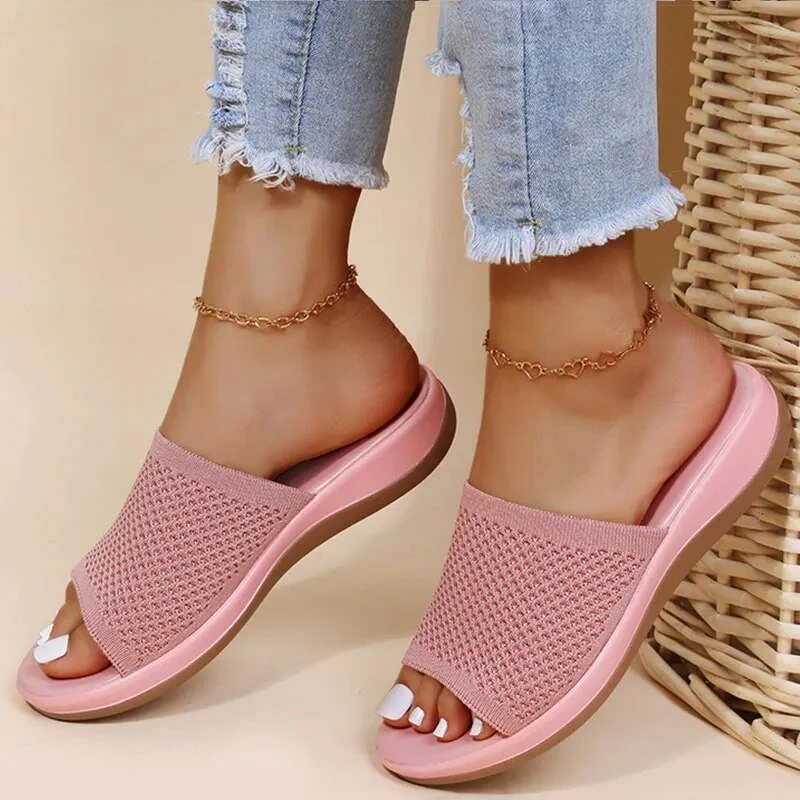 Bequeme Slide-Sandalen Damen