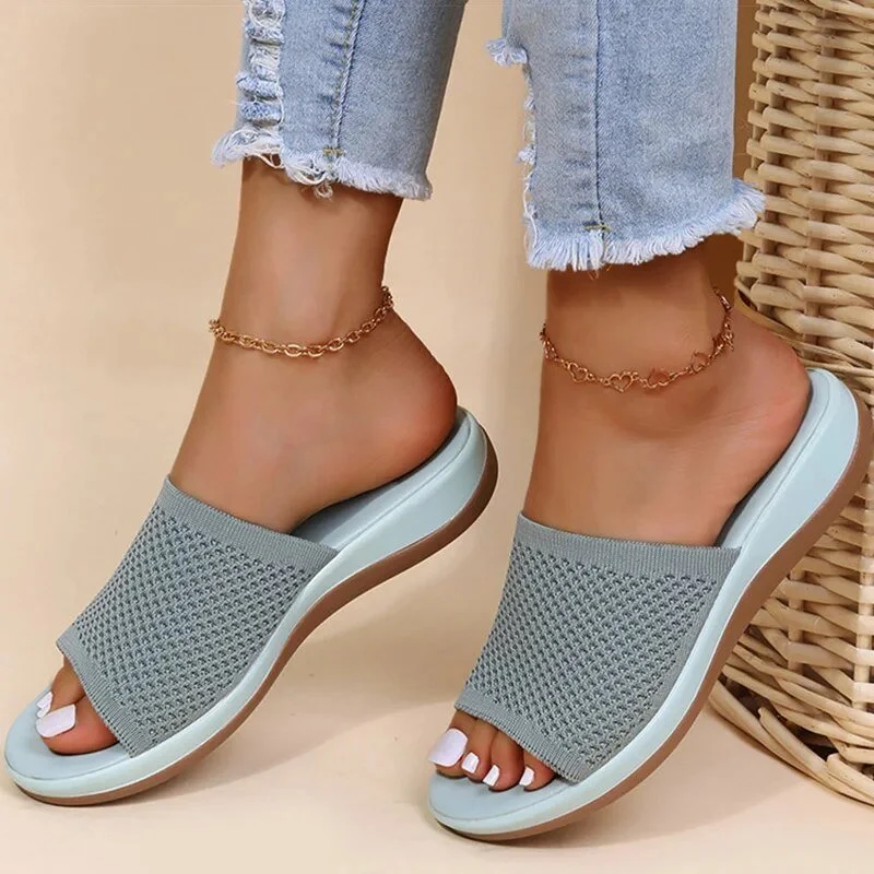 Bequeme Slide-Sandalen Damen