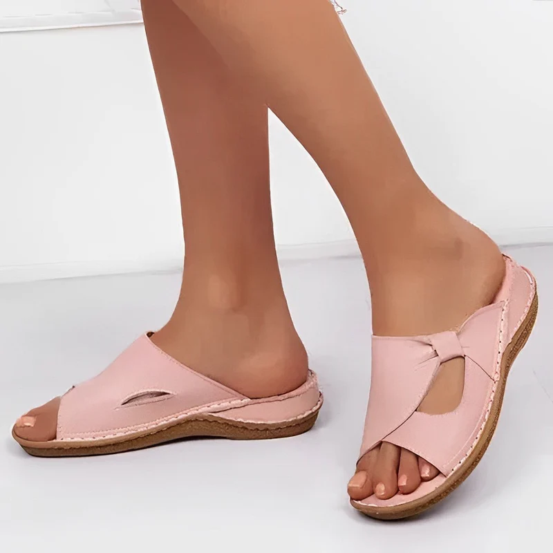Offene Slide-Sandalen Damen