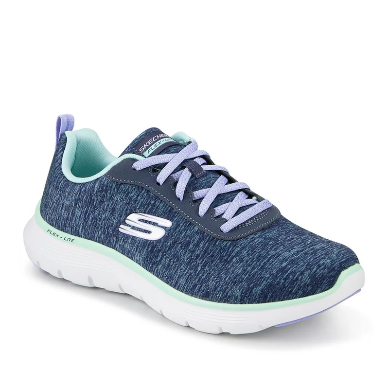 FLEX APPEAL Wide Fit Lace Up Trainers - SKE42026 / 327 756 - Navy
