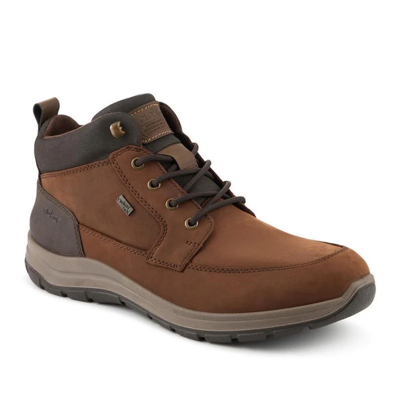 Rieker Extra Wide Leather Lace Up Boots - RKR42536 / 328 101 - Brown
