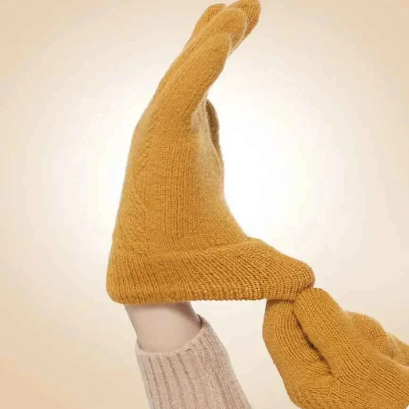 Warme Strickhandschuhe Damen