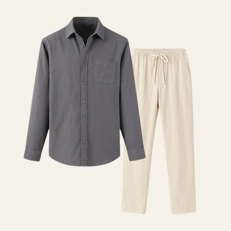 Elegantes Herren Hemd-Hosen Set