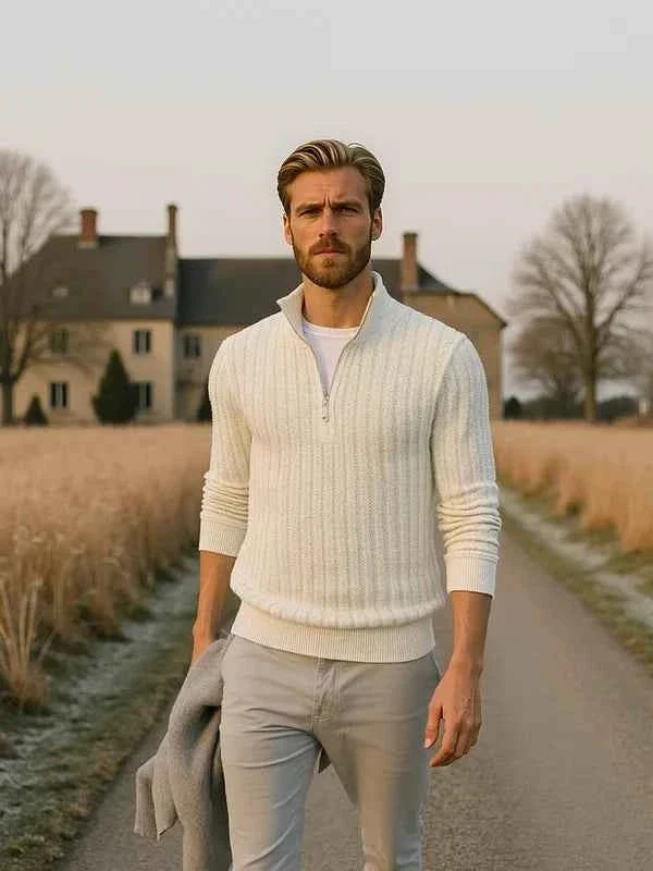 Jacquard Pullover Herren