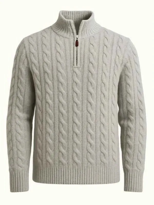 Halber Reißverschluss Pullover Herren