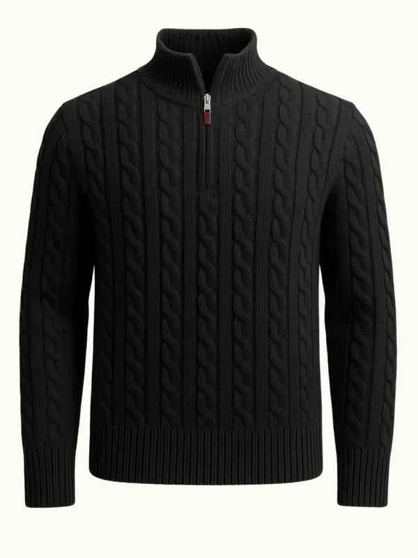 Halber Reißverschluss Pullover Herren