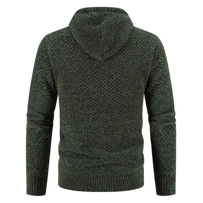 Herren Kapuzenstrickjacke