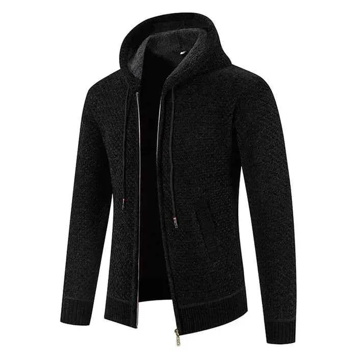 Herren Kapuzenstrickjacke