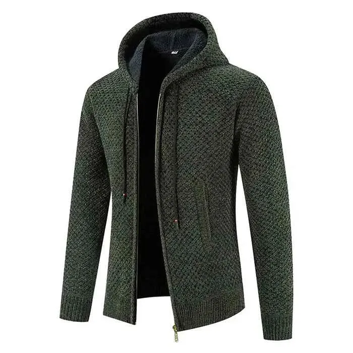 Herren Kapuzenstrickjacke