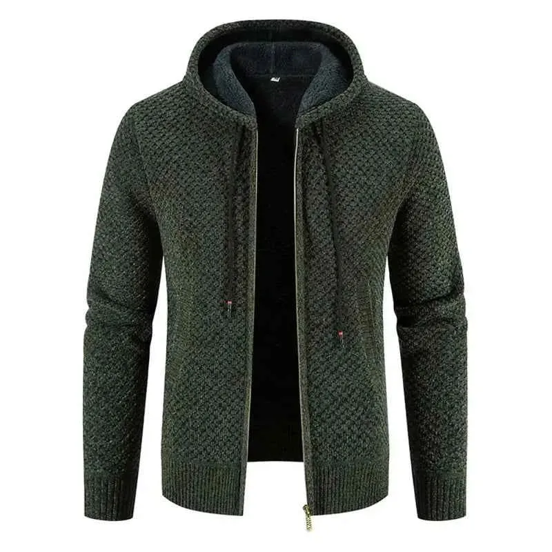 Herren Kapuzenstrickjacke