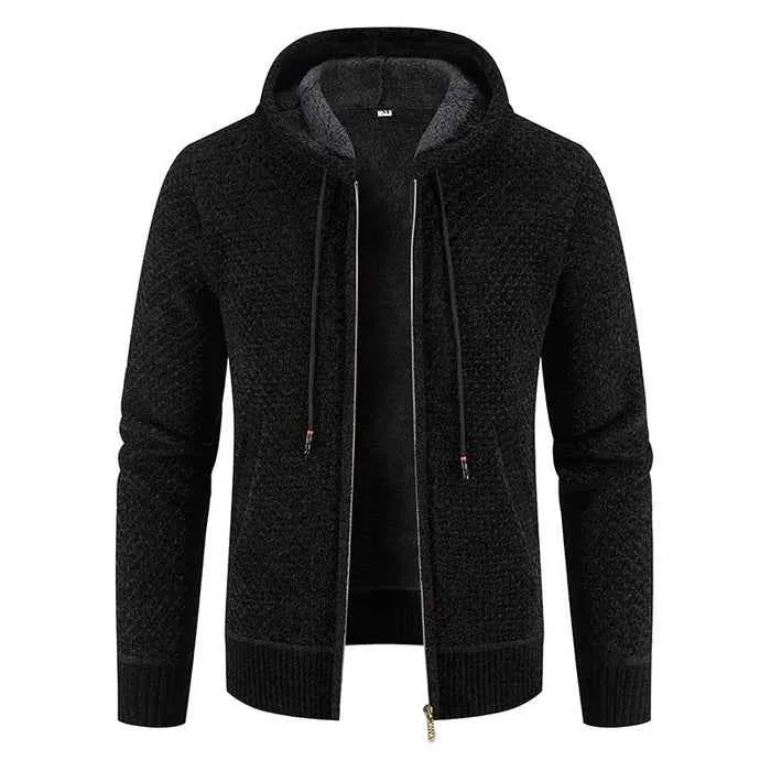 Herren Kapuzenstrickjacke