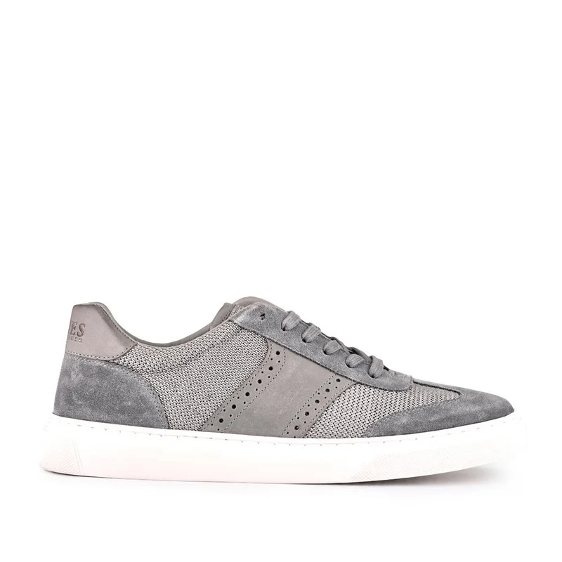 Stephan Lace-Up Leather Trainers - STEPHAN / 328 076 - Grey Suede