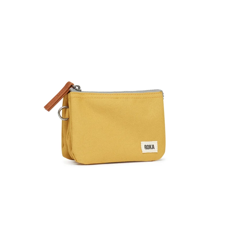 ROKA Carnaby Kleine Handtasche aus recyceltem Leinen, Modell Flax