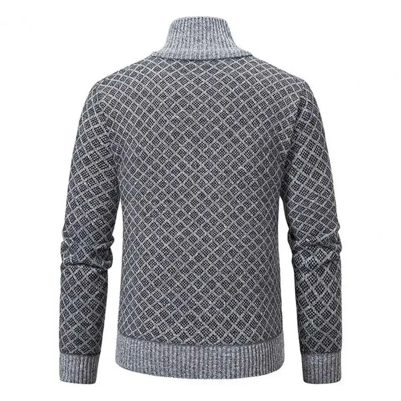 Strickjacke Mit Rautenmuster
