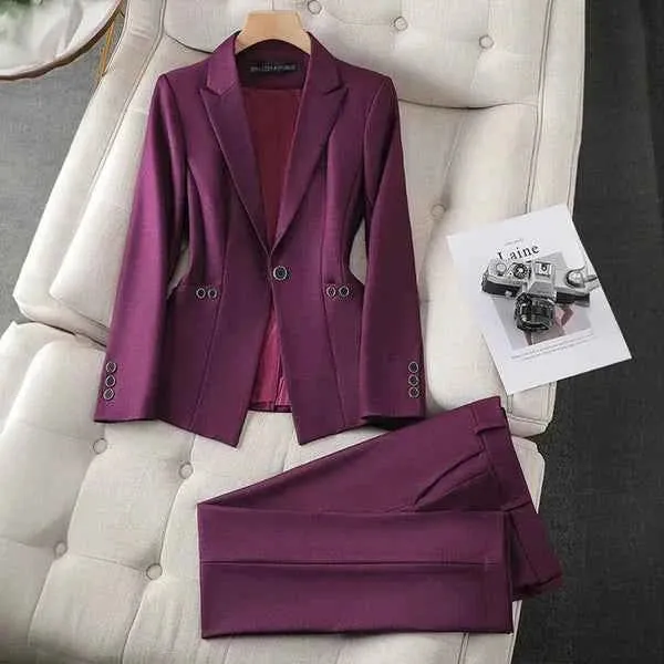 Blazer Und Hose Set Damen