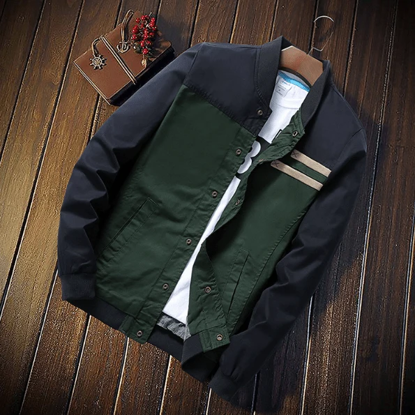 Gestreifte Bomberjacke Herren