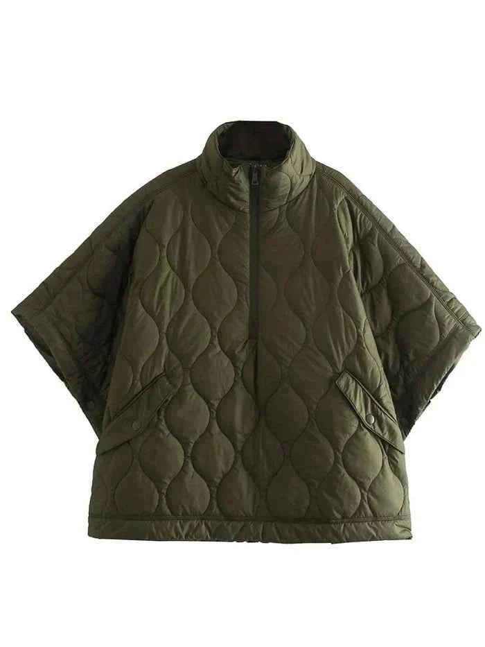 Oversized Steppjacke mit Stehkragen