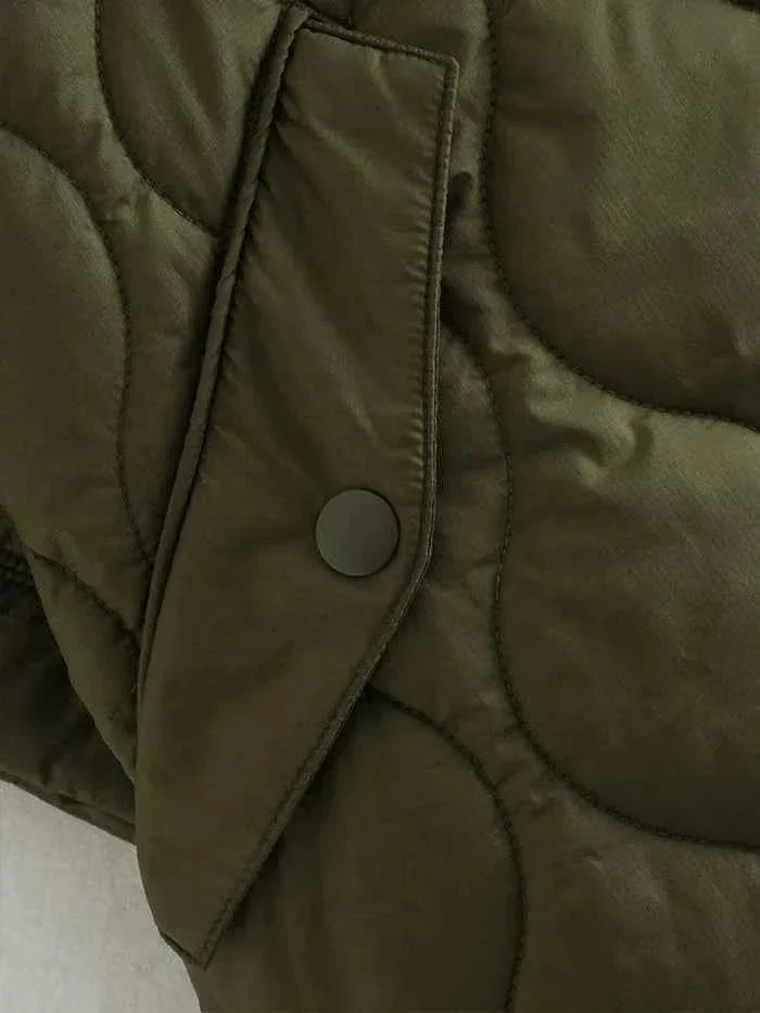 Oversized Steppjacke mit Stehkragen