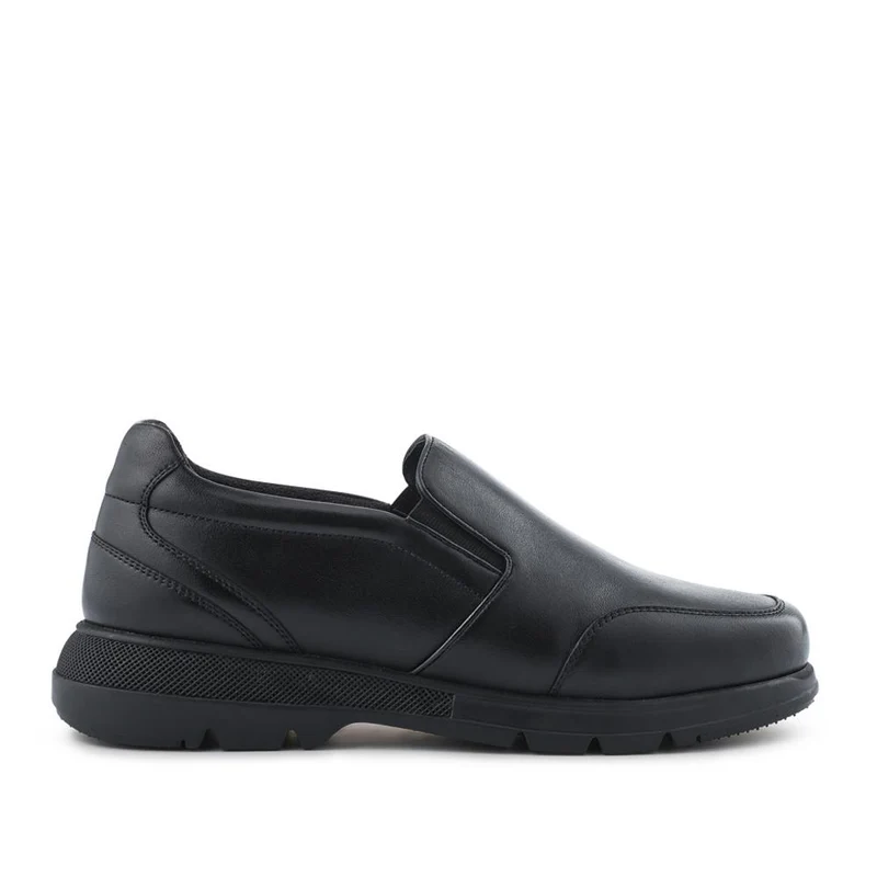 Wide-Fit Sheepskin Leather Slip-Ons - PRFEM42005 / 328 092 - Black