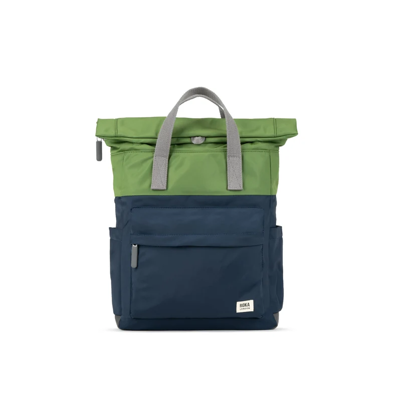 ROKA Kreativer Abfall Canfield B Midnight/Avocado Medium Tasche aus recyceltem Nylon