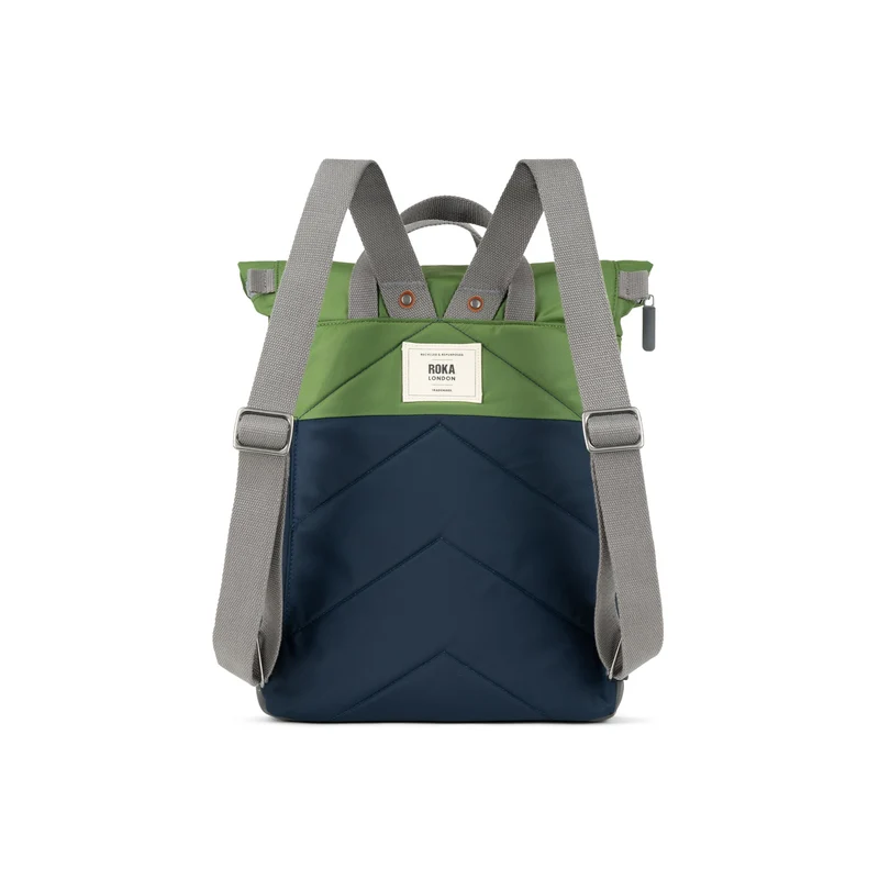 ROKA Kreativer Abfall Canfield B Midnight/Avocado Medium Tasche aus recyceltem Nylon