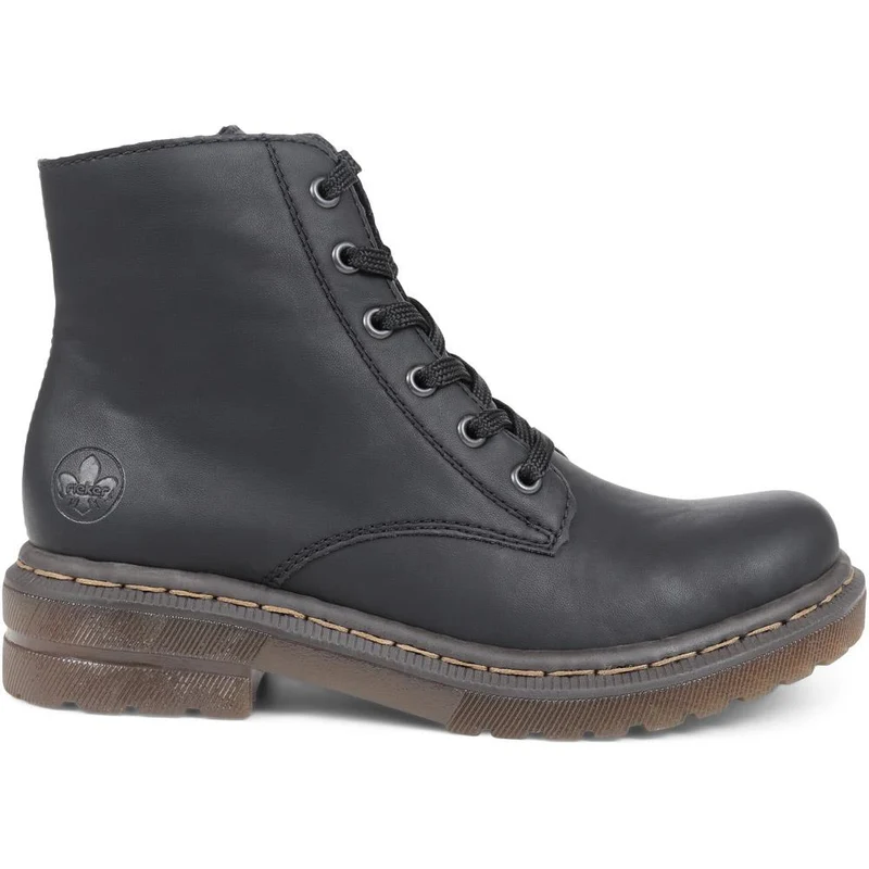 Lace-Up Ankle Boots - RKR32519 / null - Black
