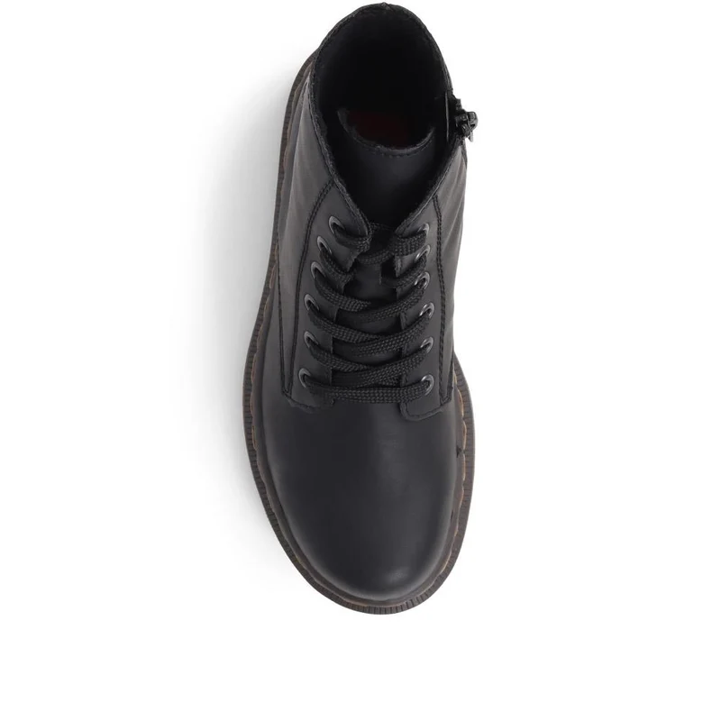 Lace-Up Ankle Boots - RKR32519 / null - Black